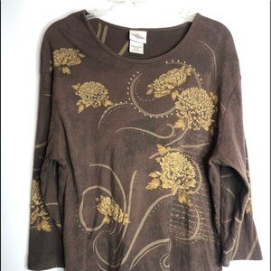 Studio Collection Floral Stretch Top XXL PLUS SIZE